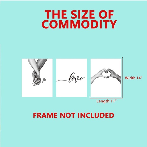 3 pcs Wall Decor Art | Frame *Not* Included - Picture 3 of 3